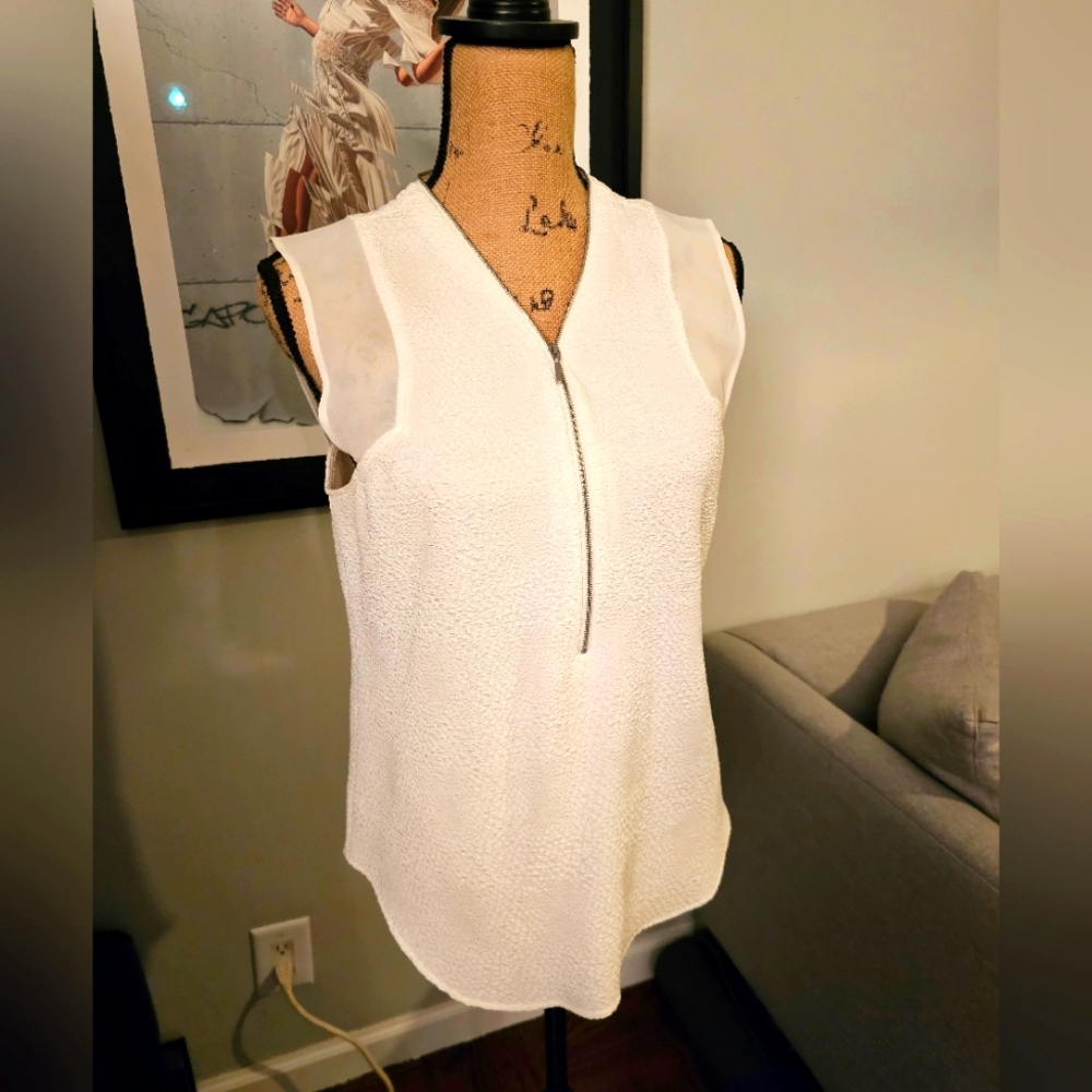 Calvin Klein exposed zip blouse